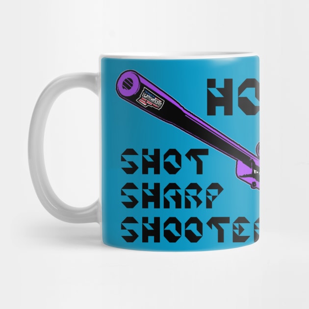 Hot Shot Sharp Shooter, v. Code Purple Blk Text by punchado